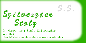 szilveszter stolz business card